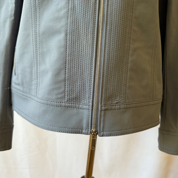LAFAYETTE 148 NY JACKET FULL ZIP STRETCHY COTTON BLD MOTO ZIP POCKETS CHIC 8 - Picture 7 of 11